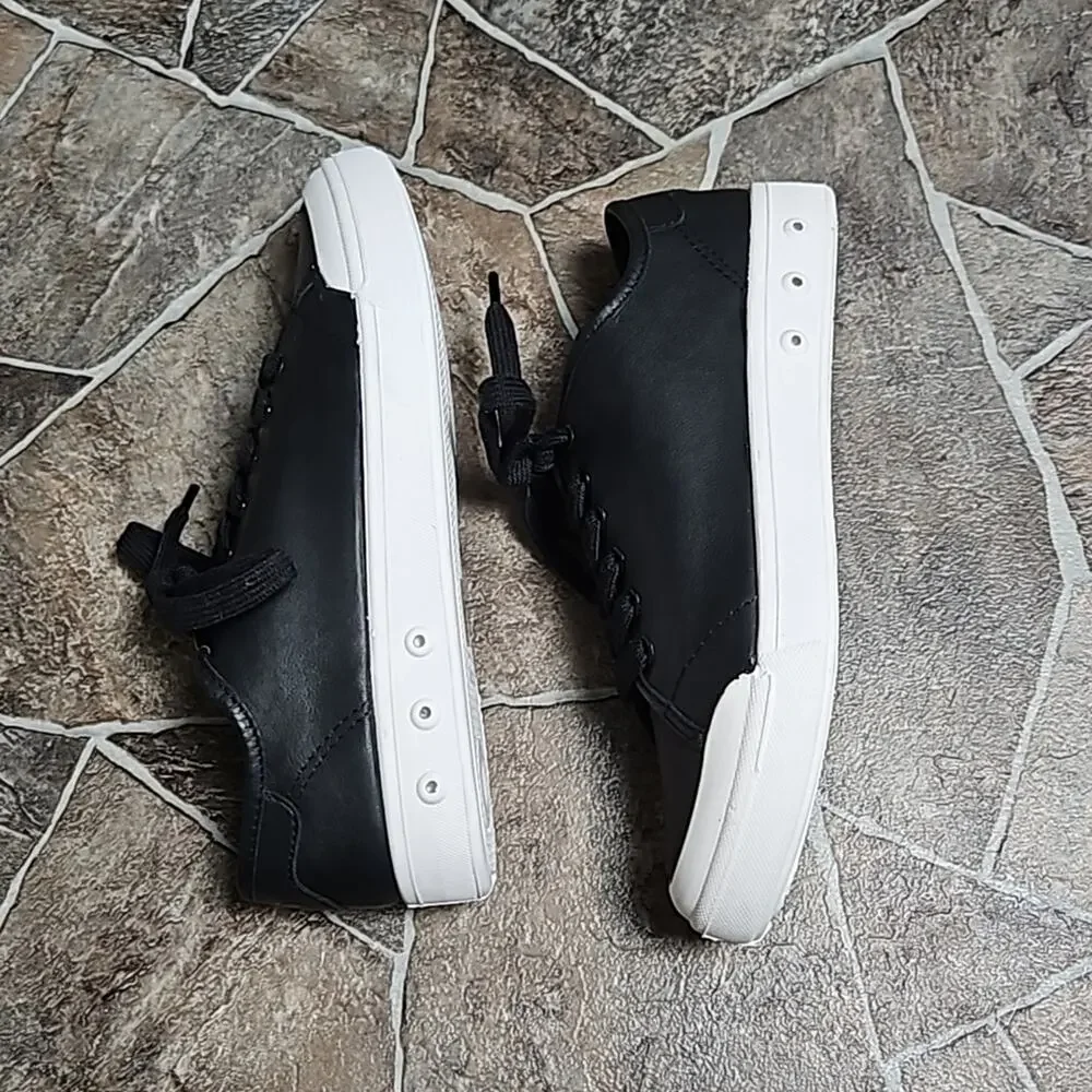 New in Box Rag & Bone Standard Issue Lace Up Sneakers Sz 6 Black Leather - Picture 7 of 11
